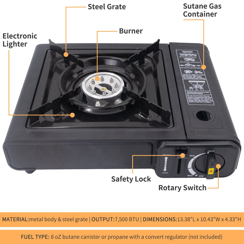 1 Burner Portable Butane Camping Stove Outdoor Gas Stove for Cooking Grill